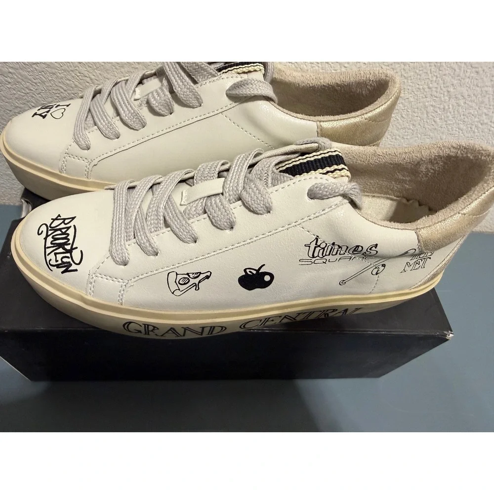 ShuShop‎ Reba 986 New York Platform Sneakers Graphics Women's 8